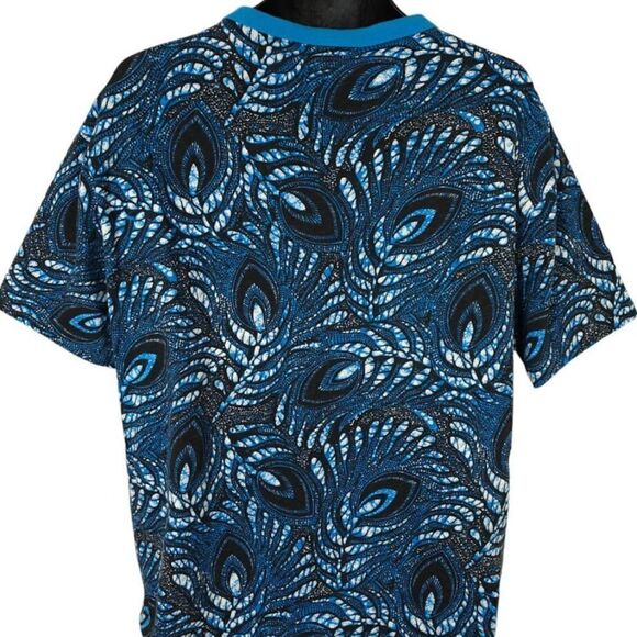 Surfer T Shirt Mens Size XL Vintage 80s 90s All Over Print Peacock Made In USA - Picture 3 of 6